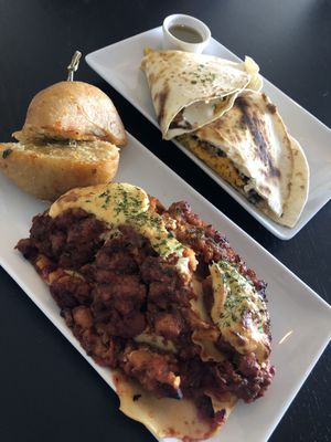 Lasagna and quesadilla   at Vegan Monarch Bakery & Café in Winter Haven