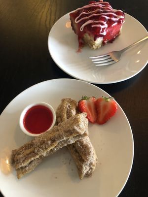 Churro and cherry cheesecake   at Vegan Monarch Bakery & Café in Winter Haven