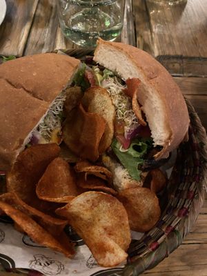 Portobello burger at Pan Comido - Roma Norte in Mexico City