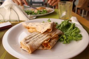 vegan wrap at Natura Coffee Shop in Praia
