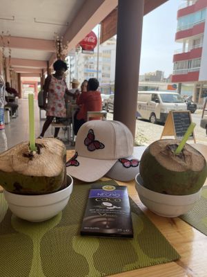   at Natura Coffee Shop in Praia