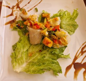 Sweet potatoes with veg and soya sauce at Natura Coffee Shop in Praia