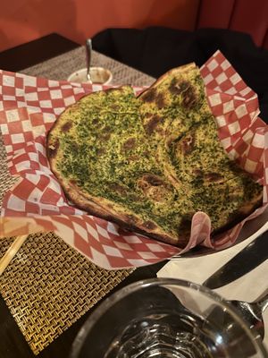 Roti with fenugreek    at Khau Gully in Toronto