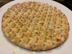 Garlic parlenka  at Brick Cafe Sofia in Sofia