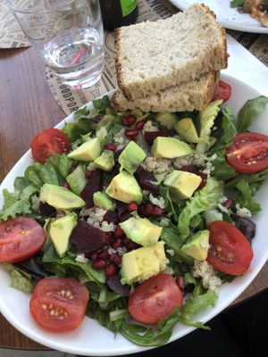 Their vegan salad with quinoa (somewhere there) and Co.  at L'Osteria - Stuttgart Mailänder Platz in Stuttgart