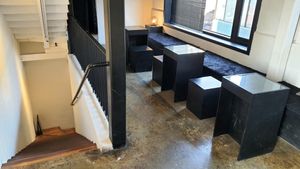 interior of location - seating 1st floor at Coffee Doga Heritage - Itaewon branch 커피도가 헤리티지 이태원점 in Seoul