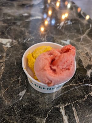 Strawberry and mango sorbet at IST - Refresh in Istanbul