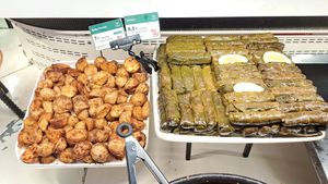 Vegan dolmas and spicy potato at IST - Enva in Istanbul