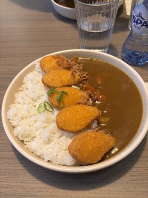 Vegan katsu with nuggets  at Currychiwa in Ghent