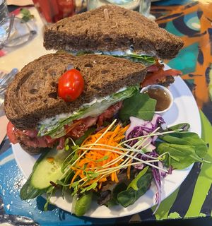   at Cafe Santropol in Montreal