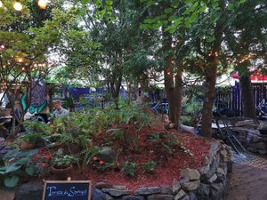 Patio at Cafe Santropol in Montreal