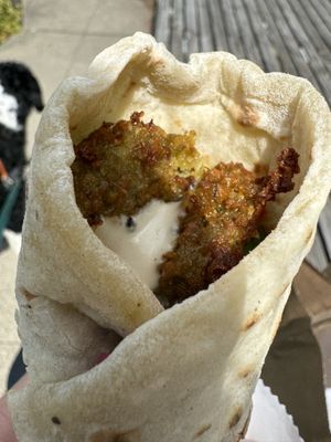 Falafel saj  at Yalla in Seattle