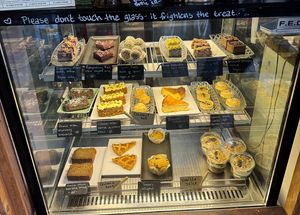 Top row: vegan raw cakes  at Millie Mae's Pantry in Kangaroo Island