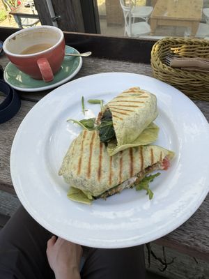 Vegan wrap   at Millie Mae's Pantry in Kangaroo Island