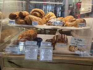 Full baked goods display  at Lucid Café in New York City