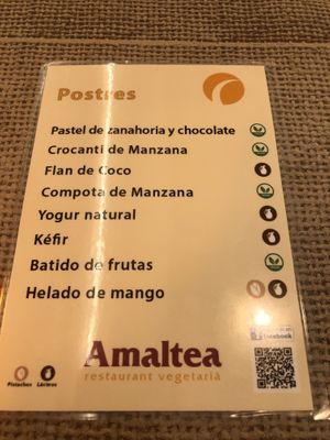 Desserts   at Amaltea in Barcelona