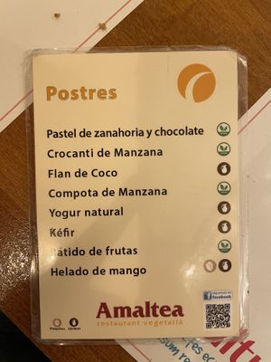 Postres  at Amaltea in Barcelona