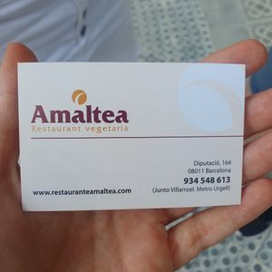 Tarjeta at Amaltea in Barcelona