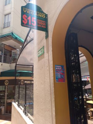 Entryway at La María Bistro Veg in Bogota