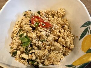 Larb Tofu  at Mungsawirat Jay in Bangkok