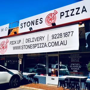 Frontage at Stones Pizza in North Perth
