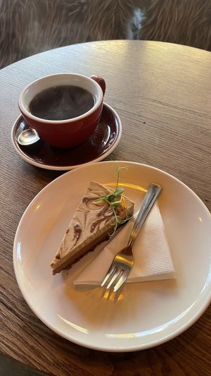 Vegan cake  at Coyote Coffee & Deli in Budapest