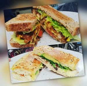 Vegan Veggie Burger & Vegan Mediterranean on Turkish at Sapphire Bean Coffee Shop in Mudgeeraba
