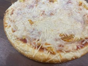 Vegan penne pie with NuMu vegan cheese. at Famous Pizza in Paramus