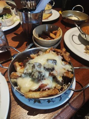 Pizza fries at The Globe in Glossop