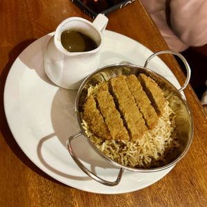 Katsu curry #Veganuary at The Globe in Glossop