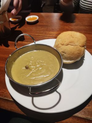 Leek and potato soup at The Globe in Glossop