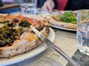 Seasonal toppings change about from time to time. at Franco Manca - Brixton in South West London