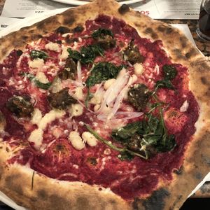 Veganuary pizza Jan 2023  at Franco Manca - Greenwich in South East London