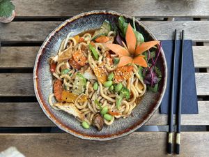 Vegan udon noodles   at Do Quan in Hamburg