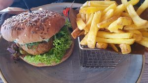 Vegan Burger at La Motta in Scuol