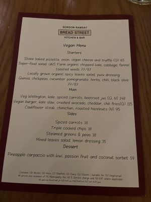 Veganuary menu   at Bread Street Kitchen  in Dubai