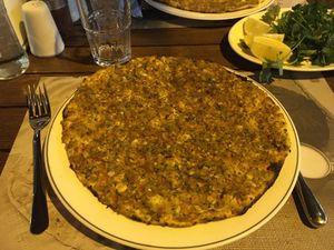 Vegan Lahmacun at Ciya Kebab in Istanbul