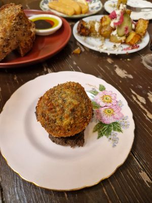 Arancini ball at Bacareto in Cardiff