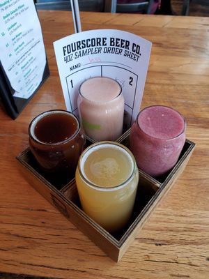 Sours (not the milkshake) and coffee stout at Fourscore Beer Co. in Gettysburg