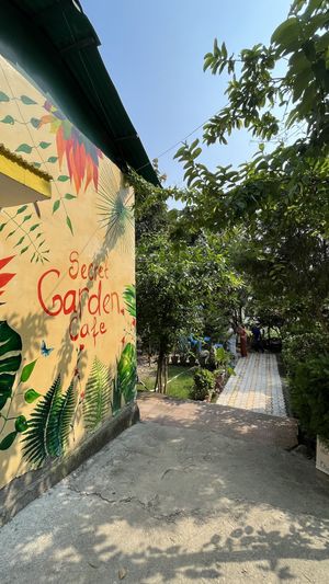   at Secret Garden Cafe in Rishikesh