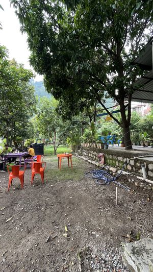   at Secret Garden Cafe in Rishikesh