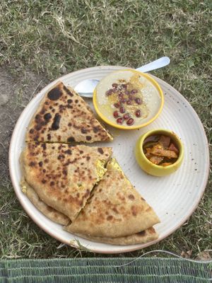 Tofu Paratha  at Secret Garden Cafe in Rishikesh