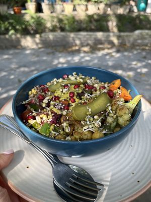 Chickpea quinoa bowl  at Secret Garden Cafe in Rishikesh