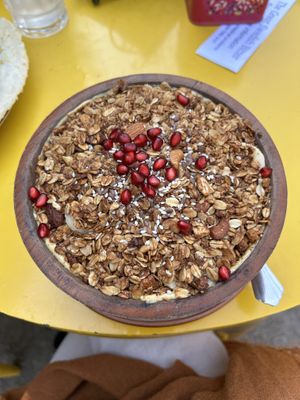“Golden milk” Smoothie bowl   at Secret Garden Cafe in Rishikesh