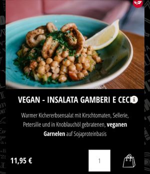 Insalata Gamberi  #Veganuary at L'Osteria - Bleichenbrücke in Hamburg