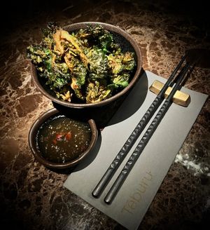 Brussel Sprouts and nouc cham at Teburu in Karlstad