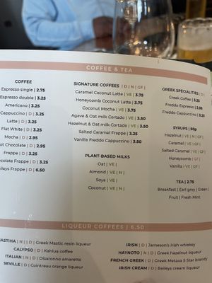 Hot drinks   at Olive Tree Brasserie in Stockton Heath