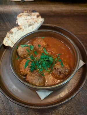 Plant based meatballs at Olive Tree Brasserie in Stockton Heath