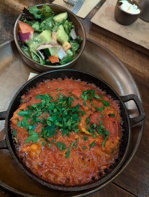 Plant based moussaka at Olive Tree Brasserie in Stockton Heath