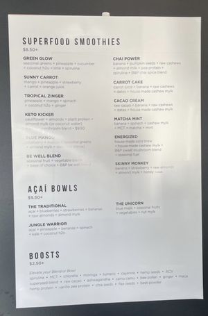 Superfood smoothies   at Blend & Press Wellness Bar in Savannah